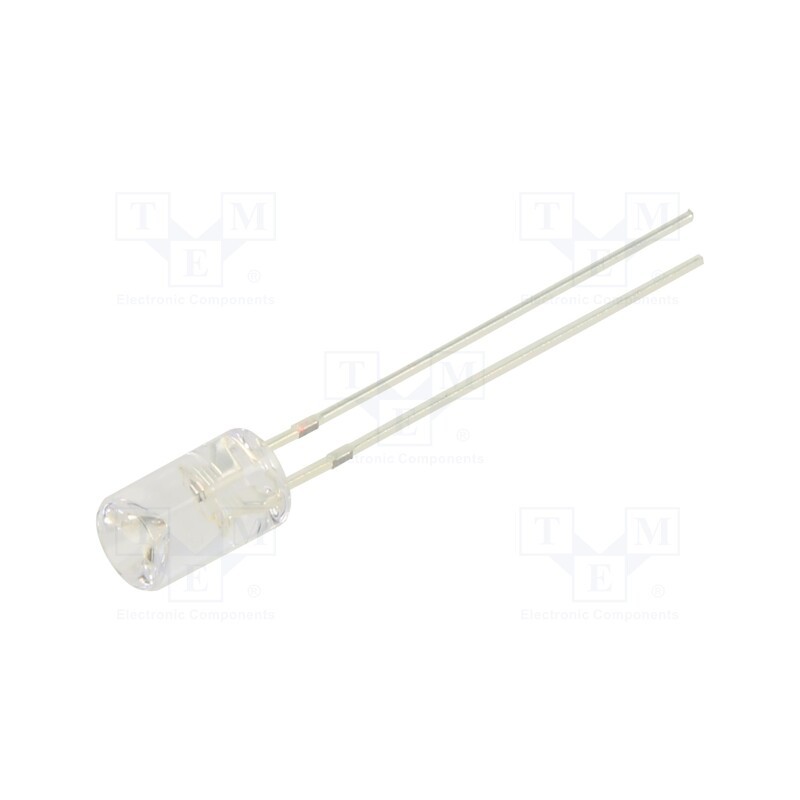 2 pcs x OPTOSUPPLY - OSG5DF5MC1B - LED, 5mm, green, blinking, 330÷500mcd, 120°, 3÷5V, Lens: transparent