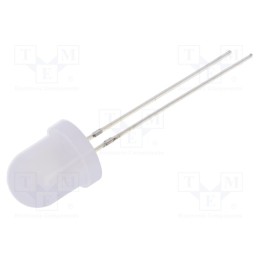 2 pcs x OPTOSUPPLY - OSW5DS8132A - LED, 8mm, white cold, blinking, 1120÷1560mcd, 60°, 3÷5V, 20mA, 1.8Hz