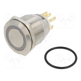 1 pcs x ONPOW - LAS1GQ22-11E/Y/12V/S - Switch: vandal resistant, Pos: 2, SPDT, 3A/220VAC, 5A/24VDC, IP65