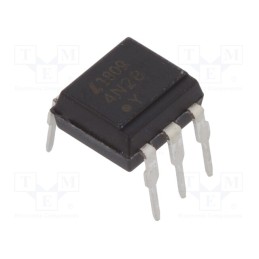 2 pcs x LITEON - 4N28 - Optocoupler, THT, Ch: 1, OUT: transistor, Uinsul: 0.5kV, Uce: 30V