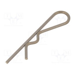 1 pcs x ELESA+GANTER - GN 1024-NI-1,5-E - Cotter pin, stainless steel, Ø: 1.5mm, L: 45mm, Shaft dia: 7÷12mm