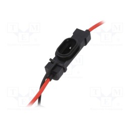 1 pcs x OPTIFUSE - LPS-01B-18R - Fuse holder, 11mm, 10A, Leads: cables, -40÷85°C, 58V