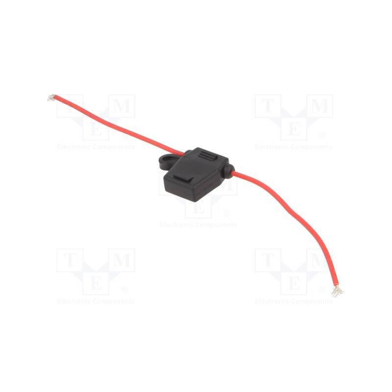 1 pcs x OPTIFUSE - LPR-02B-18R - Fuse holder, 19mm, 10A, Leads: cables, -40÷85°C, 58V