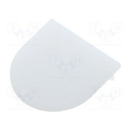 1 pcg x TOPMET - V4500038 - Cap for LED profiles, milky, 20pcs, plexiglass PMMA, rounded