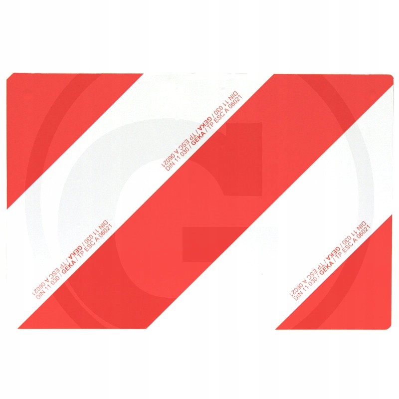 One-sided warning board, vertically to the left