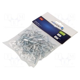 1 pcg x Hu00d6GERT TECHNIK - HT2C168 - Rivet, aluminium, Rivet diam: 4.8mm, L.rivet: 10mm, 50pcs.