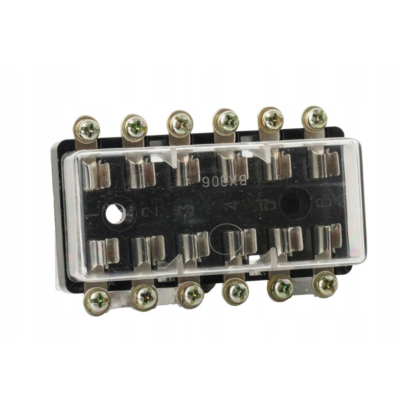 Cylindrical fuse box with 6 slots