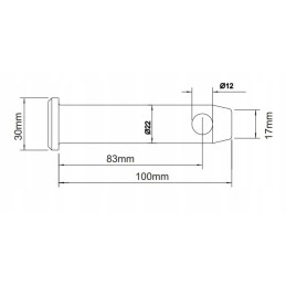 Pin connecting the attachment with the lower hook mf morg