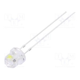 2 pcs x OPTOSUPPLY - OSW5DSEDD1A-1.8HZ - LED, 4.85mm, white cold, blinking, 1560÷2180mcd, 3÷5V, 20mA, 1.8Hz
