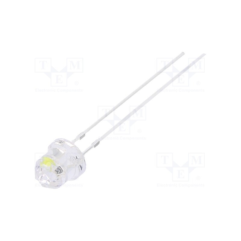 2 pcs x OPTOSUPPLY - OSW5DSEDD1A-1.8HZ - LED, 4.85mm, white cold, blinking, 1560÷2180mcd, 3÷5V, 20mA, 1.8Hz