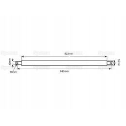 Field beam with flanges, category 3, 940mm