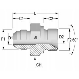 Straight reducing connector 9 16 jicx1 4 bsp rib0904