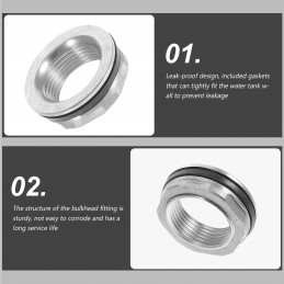 Tank connector garden hose drain plug water 2 pcs