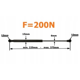 Zetor gas shock absorber 52457910 62457982