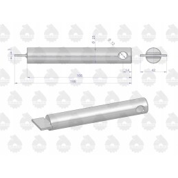 Upper hitch bracket pin c 360 original u