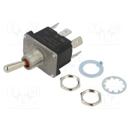 1 pcs x CANAL ELECTRONIC - TB4-AB18-1 - Switch: toggle, Pos: 2, DPDT, ON-(ON), 16A/250VAC, 16A/30VDC, IP68