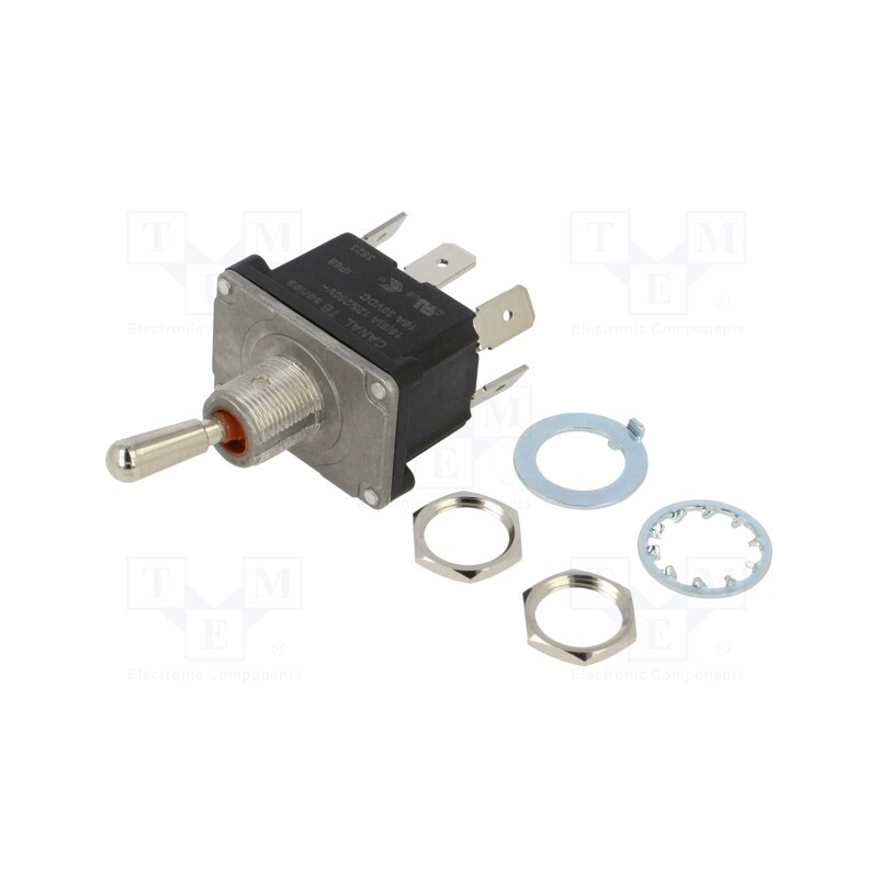 1 pcs x CANAL ELECTRONIC - TB4-AB18-1 - Switch: toggle, Pos: 2, DPDT, ON-(ON), 16A/250VAC, 16A/30VDC, IP68