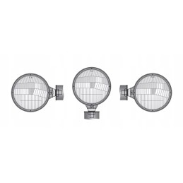 Ursus H4 headlight, left, metal housing