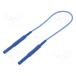 1 pcs x SCHu00dcTZINGER - HSPL 8568 / AWG16 / 50 / BL - Test lead, 6kVDC, 6kVAC, 16A, banana plug 4mm,both sides, blue