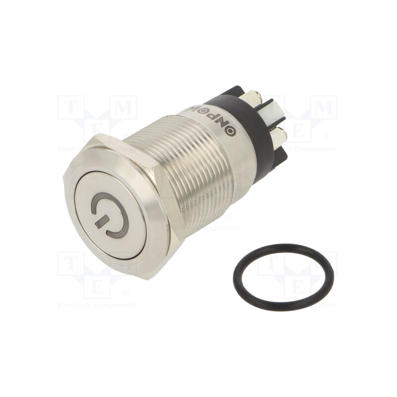 1 pcs x ONPOW - LAS1GQF-11DT/L/Y/24V/S - Switch: vandal resistant, Pos: 2, SPDT, 3A/220VAC, 5A/24VDC, IP65