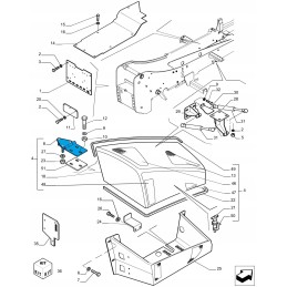 Hood sheet hinge new holland lm 87625190 cnh