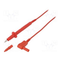 1 pcs x SCHu00dcTZINGER - SPL 7312 NI / 1 / 100 / RT - Test lead, 16A, probe tip x2,angular banana plug 4mm x2, Len: 1m