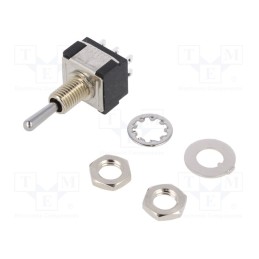 1 pcs x KNITTER-SWITCH - MTA 206 PA - Switch: toggle, Pos: 3, DPDT, ON-ON-ON, 6A/125VAC, 6A/6VDC, 20mΩ