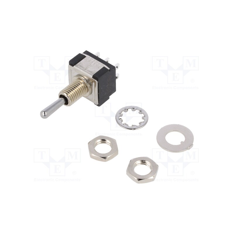 1 pcs x KNITTER-SWITCH - MTA 206 PA - Switch: toggle, Pos: 3, DPDT, ON-ON-ON, 6A/125VAC, 6A/6VDC, 20mΩ