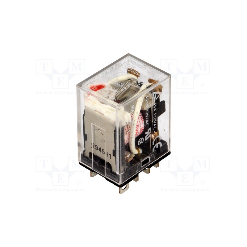 1 pcs x OMRON - LY2N 220/240VAC - Relay: electromagnetic, DPDT, Ucoil: 230VAC, Icontacts max: 10A