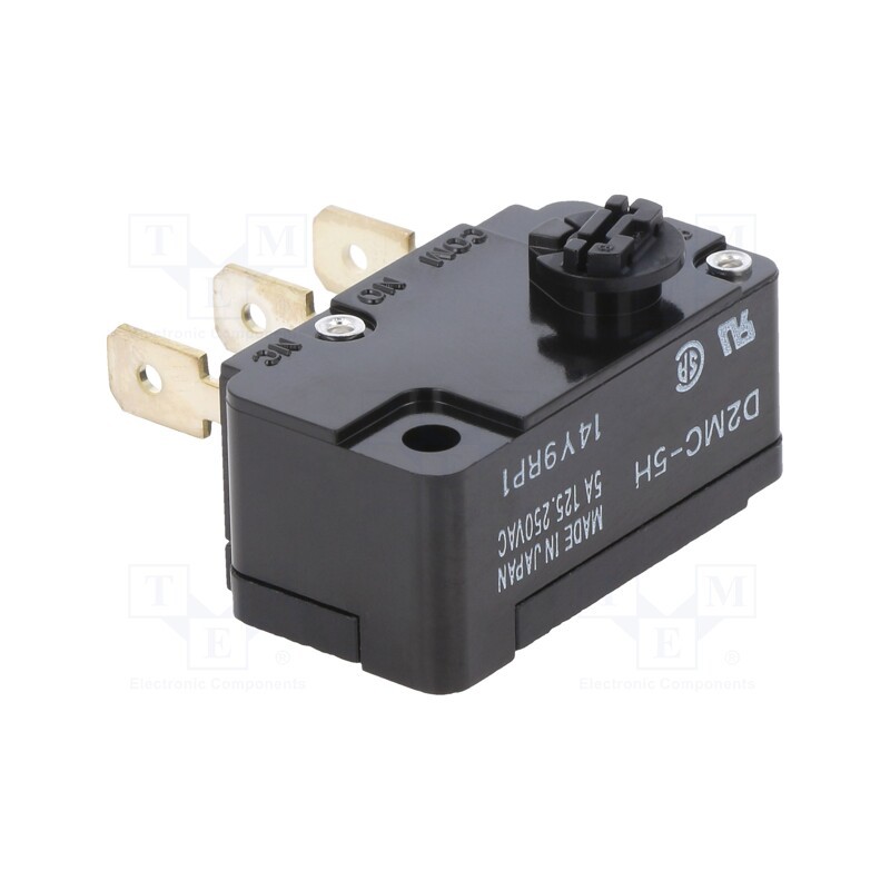 1 pcs x OMRON OCB - D2MC5H - Microswitch SNAP ACTION, 5A/230VAC, without lever, SPDT, ON-ON