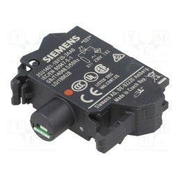 1 pcs x SIEMENS - 3SU1401-1BF20-3AA0 - Illuminating unit, 22mm, 3SU1.5, -25÷70°C, Illumin: LED, front