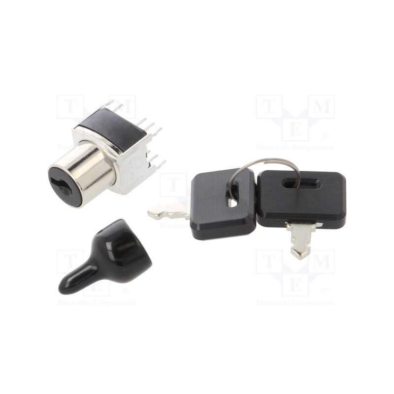 1 pcs x NKK SWITCHES - SK22AG13 - Switch: key switch, Stabl.pos: 2, Switch.method: ON-ON, -25÷70°C