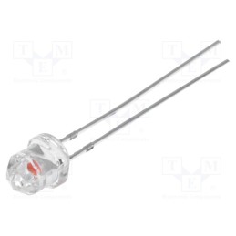 2 pcs x OPTOSUPPLY - OSK5DKEDD1A - LED, 4.85mm, pink, 500÷750mcd, 2.9÷3.6V, 20mA, Lens: transparent