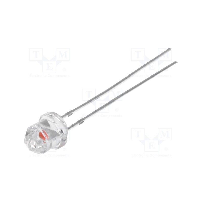 2 pcs x OPTOSUPPLY - OSK5DKEDD1A - LED, 4.85mm, pink, 500÷750mcd, 2.9÷3.6V, 20mA, Lens: transparent