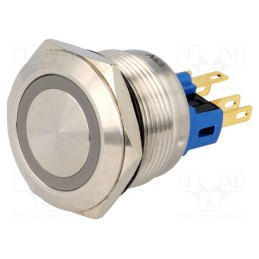 1 pcs x ONPOW - GQ22-11E/Y/12V - Switch: vandal resistant, Pos: 2, SPST-NO + SPST-NC, 3A/220VAC