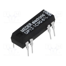 1 pcs x MEDER - DIP12-1C90-51L - Relay: reed switch, SPDT, Ucoil: 12VDC, 0.5A, max.100VDC, 290mW, PCB