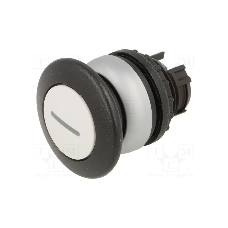 1 pcs x EATON ELECTRIC - M22-DP-W-X1 - Switch: push-button, 22mm, Stabl.pos: 1, white, none, IP67, mushroom