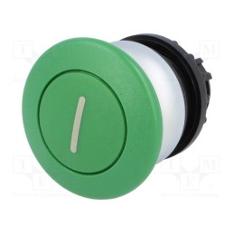 1 pcs x EATON ELECTRIC - M22-DP-G-X1 - Switch: push-button, 22mm, Stabl.pos: 1, green, none, IP67, mushroom