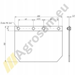 Mud flap, front mudguard c 330 360 mf