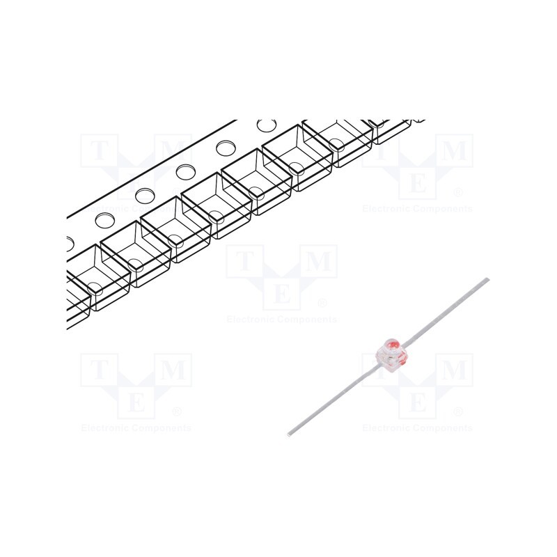 2 pcs x OPTOSUPPLY - OSR5212411C - LED, SMD, Gull wing, red, 3500÷4500mcd, 2.15x2.4x2.7mm, 10°, 20mA