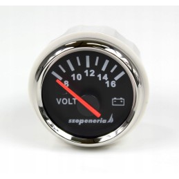 Voltage indicator voltmeter 8 16 v 52 mm black