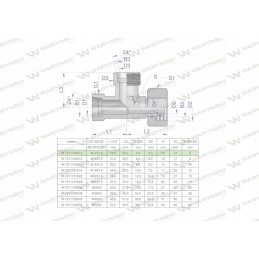 Asymmetrical metric hydraulic tee bba