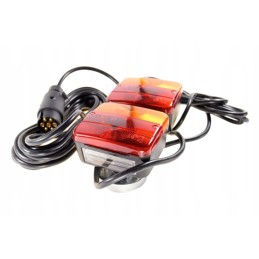 A set of rear lamps with a magnet, trailer, 7 m cable