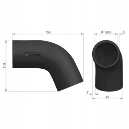 Upper radiator hose John Deere L62211 Warynski