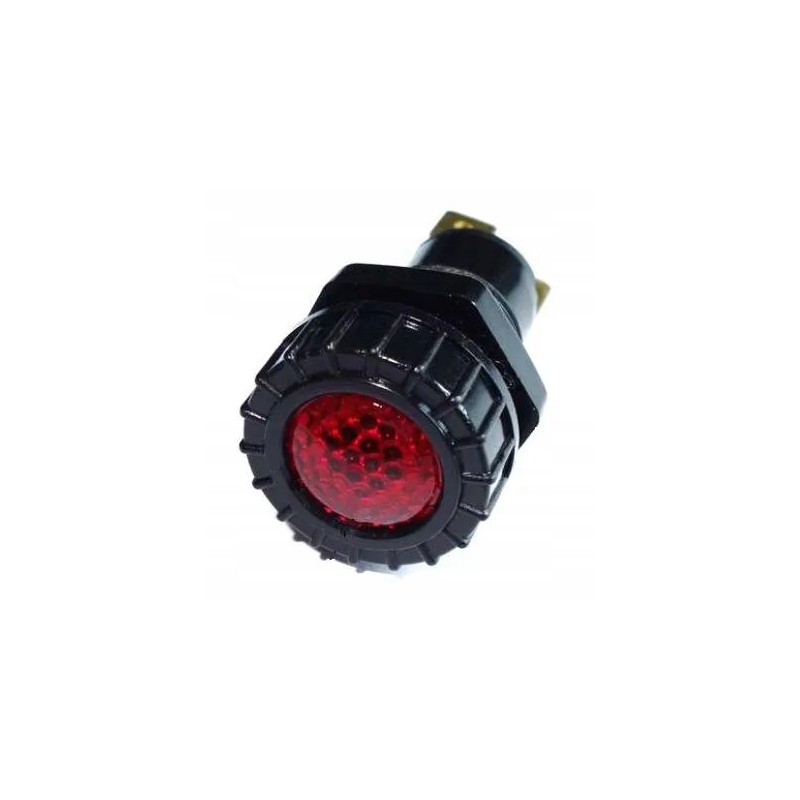 Red indicator light with flat connector