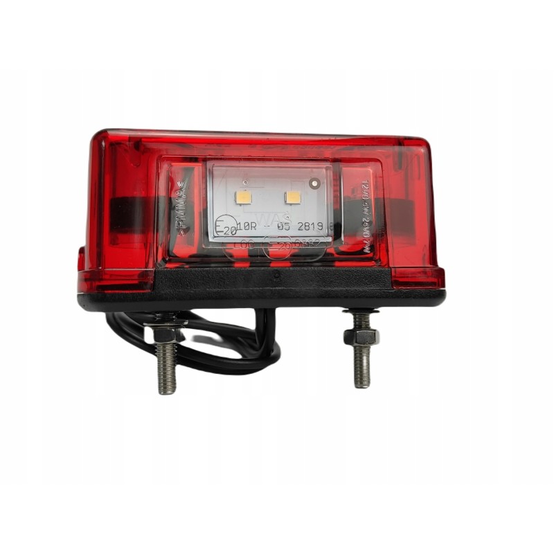 The illuminated license plate lamp was LED