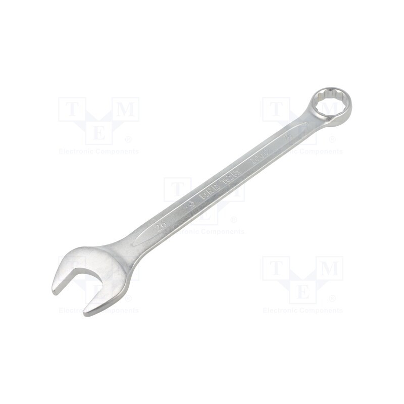 1 pcs x KING TONY - 1060-26 - Wrench, combination spanner, 26mm, Chrom-vanadium steel, L: 305mm