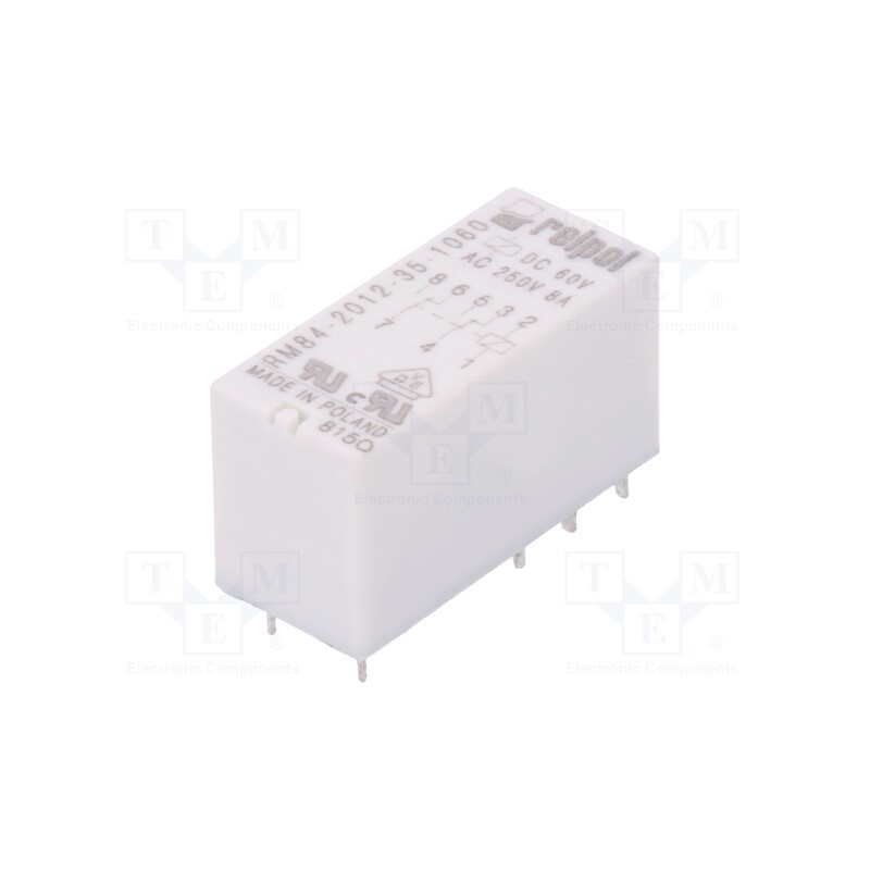 1 pcs x RELPOL - RM84-2012-35-1060 - Relay: electromagnetic, DPDT, Ucoil: 60VDC, 8A, 8A/250VAC, 8A/24VDC