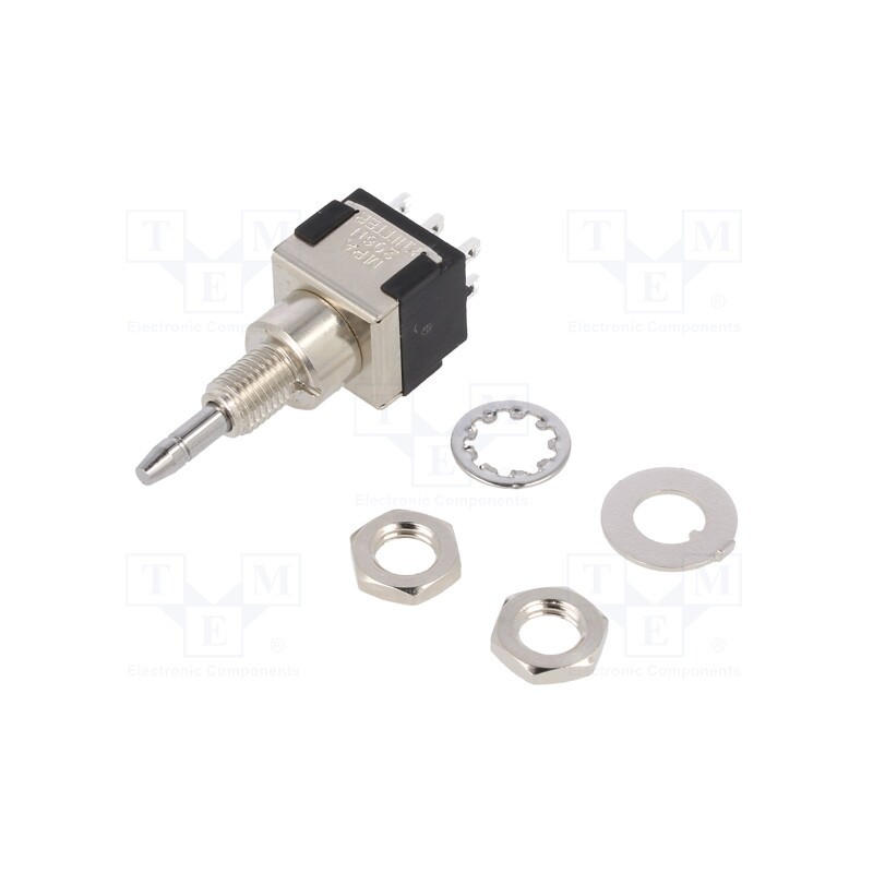 1 pcs x KNITTER-SWITCH - MPA 206 N - Switch: push-button, Pos: 2, DPDT, 6A/125VAC, 6A/6VDC, ON-ON, screw