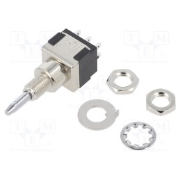 1 pcs x KNITTER-SWITCH - MPA 206 R - Switch: push-button, Pos: 2, DPDT, 6A/125VAC, 6A/6VDC, ON-(ON), MPA